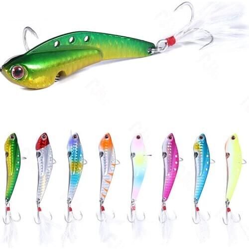 20G/30G/40G Japan Vibration Metal VIB Fishing Spoon Lure Lead Fish Hard Bait Crankbait Bass Fishing Blade Sinking Hard Lure