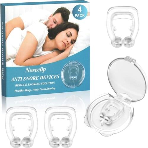 Magnetic Anti Snoring Device Silicone Anti Snore Stopper Nose Clip Sleeping Aid Apnea Guard Man Woman Anti Ronco Solution 1/4PCS