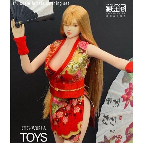 1/6 Female Soldier Clothes Model Japanese Improved Short Kimono Yukata Set for 12 inch action figure body
