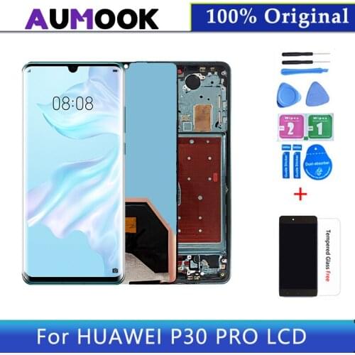 100% Original 6.47" Screen For Huawei P30 Pro LCD Display Touch Screen Digitizer Panel Parts For Huawei P30 Pro VOG-L29 VOG-L09