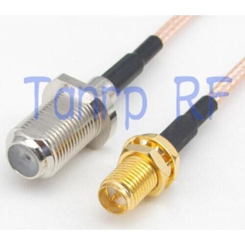 20inch F female jack to RP SMA female RF adapter connector 50CM Pigtail coaxial jumper cable RG316 extension cord