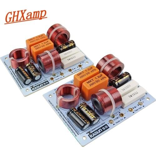 GHXAMP 200W 3 Way Speaker Crossover Home Theater Bookshelf Speaker 5-8ohm 900HZ 5000HZ 3-12 INCH Speaker 1Pairs