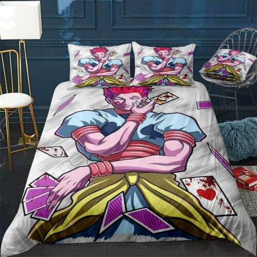Hisoka Duvet Cover Comfortable Quilt Home Decora Design Universal Bedding Set Bedclothes+Pillowcase 3pcs