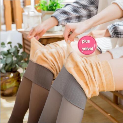 300g Winter Thicken Warm Plus Velvet Black Imitation Skin Women Tights Pantyhose Sexy Tights Thick Pantyhose Spring Stocking 503