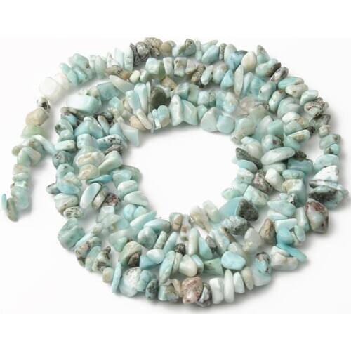 5-8mm AAA Natural Irregular Chips Larimar Stone Gravel Beads Loose Spacer Beads for Jewelry Making DIY Earring Bracelet Necklace