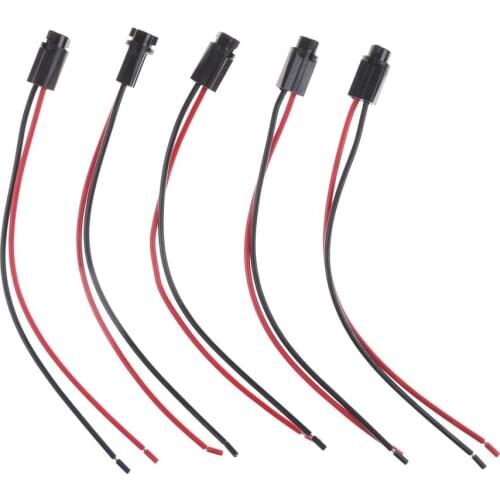 5Pcs T5 Led Bulb Holder Socket For 1.2W W3W Led Width Instrument Light T5 Socket Led T5 Socket plug Extension Cables Harness