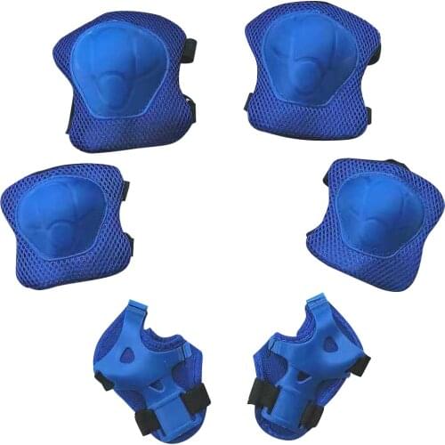 6 Pieces/Set Kids Protective Gear Sports Wrist Elbow Pads Knee Pads For Skating Skateboard Biking Sports Protective Gear