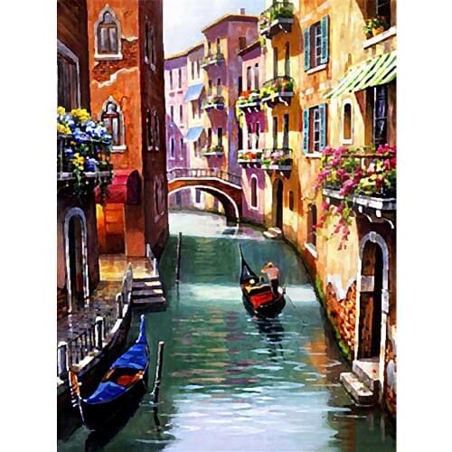 Diamond Painting Venice Water City Landscape 5D DIY Full Round Drill Embroidery Scenery Mosaic Picture Of Rhinestone Home Decor