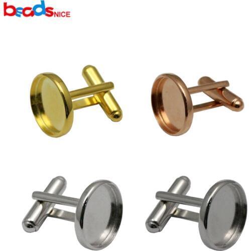 Beadsnice 925 silver French Personalized Cufflinks Blank Accessories for Mens ID30947