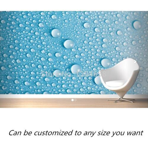 Free shipping custom murals Aqua Dew Drops Wallpaper Mural sofa bedroom TV backdrop wallpaper