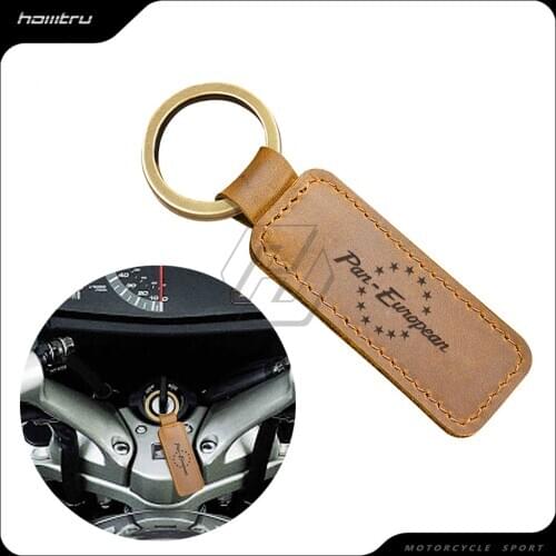 Motorcycle Cowhide Keychain Keyring Case for Honda ST1100 ST1300 Pan European
