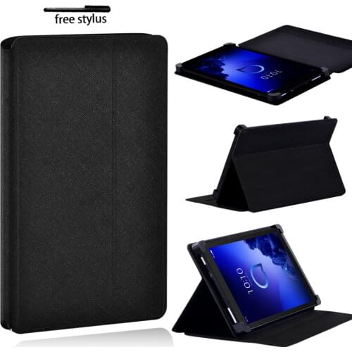 Leather Pu Case for Alcatel 1T 7 10 / 3T 8 10 / A3 10 Tablet Manually Adjust The Size Scratch Resistant Protective Case