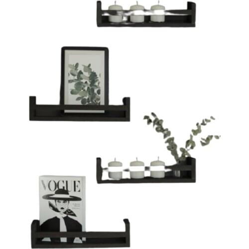 Decorative Wooden Wall Shelf 2 Pcs Handmade Natural Bookshelf Montessori Kids Room Storage Livingroom Étagèr Organizer Rustic