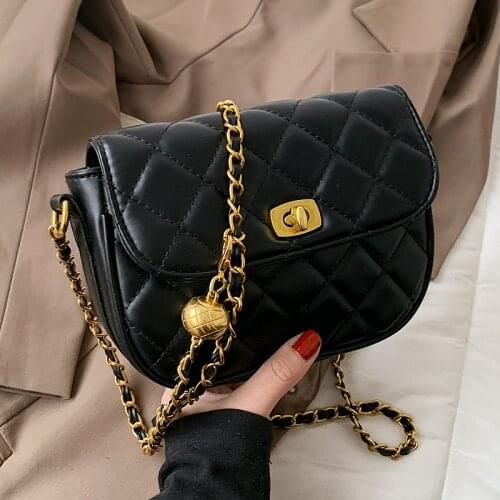 Designer Women Small Pu Leather Shoulder Bag High Quality Chain Crossbody Bags for Women Fashion Female Handbags Messenger Bags