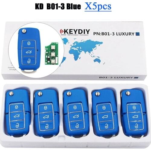 KD B01-3 5pcs KEYDIY Original KD B01-3 Luxury Blue B series Remotes For KD900/MINI KD/URG200 Key Programmer B Series Remotes