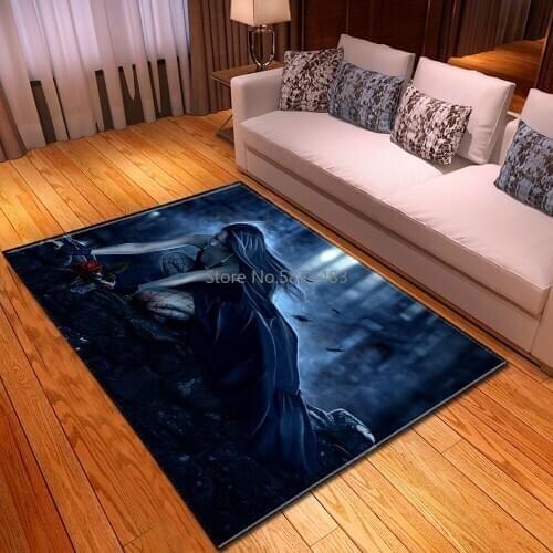 Nordic Carpets Sexy 3D Skulls Printed Carpet Home Decorate Carpets for Living Room Bedroom Mat Flannel Halloween party Area Rugs