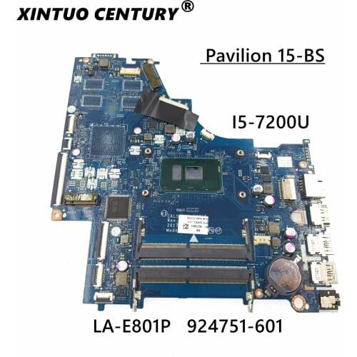 For HP 15-BS Laptop Motherboard LA-E801P 924751-601 924751-501 924751-001 With i5-7200U CPU DDR4 MB 100% Tested Fast Ship