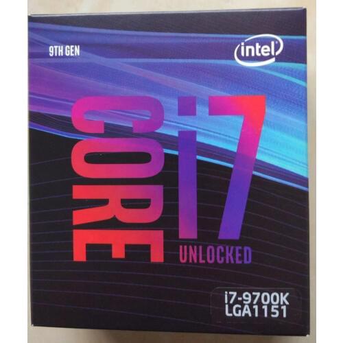 New Original Intel Core Processor Boxed i7-9700K I7 9700K 3.60GHz LGA1151 8-Cores HD VGA CPU free shipping