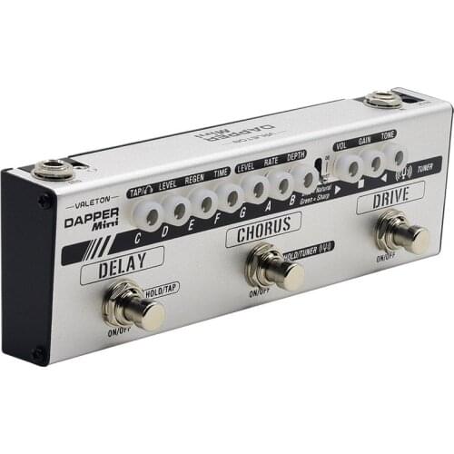 Valeton Dapper Mini Multi effects Pedal Drive Overdrive Distortion Tuner Chorus Delay 4 Modules Electric Guitar Pedal MES-1