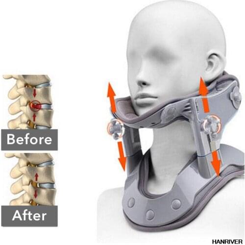 Cervical brace, cervical vertebra traction device, hot compress physiotherapy, adjustable support, correction fixator