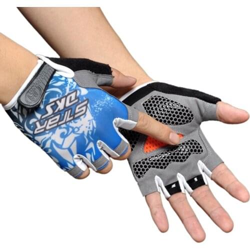 Silicone MTB Road Riding Gloves Anti-slip Anti-sweat Half Finger Camping Gloves R3MD