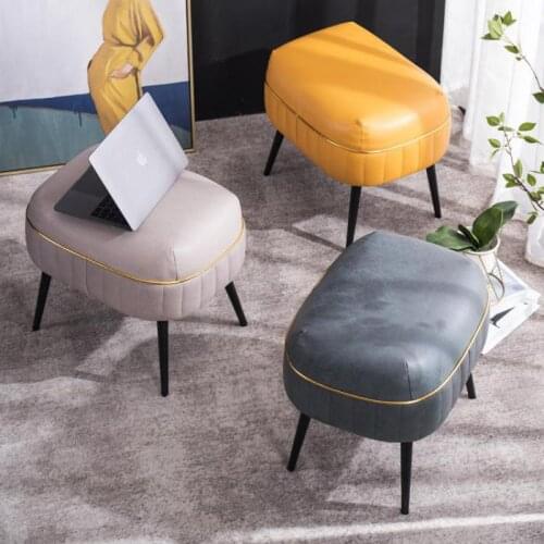 Nordic light luxury technology cloth designer pedal living room low stool net red creative makeup stool shoe replacement stool