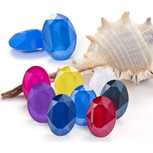 8x10mm Oval Shape Glass Rhinestones Pointback Strass Mocha Color Glue On Nails Fancy Stones Crystal Rhinestones