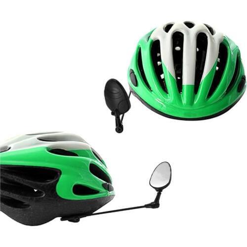 Bike Flat Bicycle Helmet Mirror Helmet Mounted Rear-view Cycling Accessory
