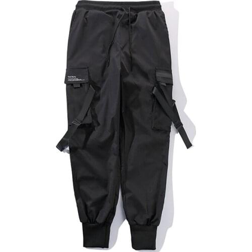 Spring and Autumn Mechanical Style Paratrooper Pants Mens Ankle Banded Pants High Street Style Multi-Pocket