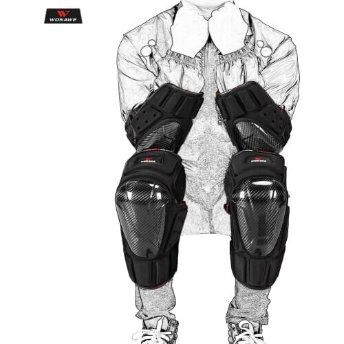 WOSAWE Motorcycle Knee Pads Motocross Knee Protector Elbow Guard MTB Ski Protective Gear Kneepad Moto Knee Protective Gear