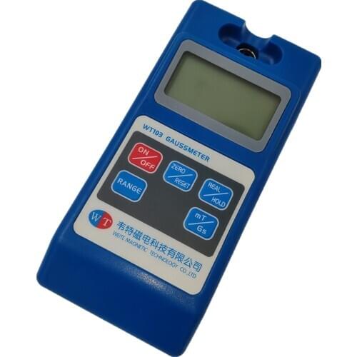 WT103 Gauss meter Tesla meter peak holding GS / MT switch between DC 0 ~ 200mT ~ 2000 mT 0.01mT