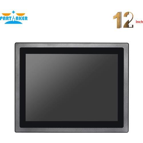 12 Inch LED IP65 Industrial Touch Panel PC All in One Computer 10 points capacitive touch screen Win 7 J1800 4G RAM 64G SSD