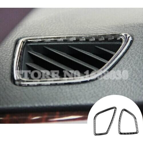 Carbon Fiber Dashboard Side Air Outlet Cover For BMW 3 Series F30 F34 2013-2017 2pcs Car accesories interior Car decoration