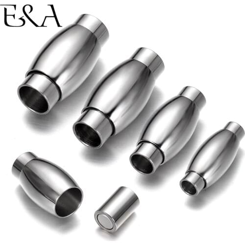 2pcs Stainless Steel Magnetic Clasp 3/4/5/6mm Leather Cord Clasps Magnet Buckle DIY Bracelet Jewelry Making Metal Accessories