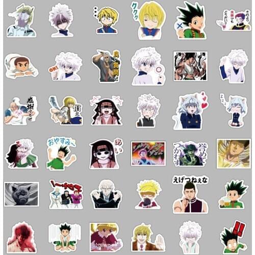40pcs Hunter x Hunter Anime Stickers for Car Luggage Skateboard Laptop Motorcycle Suitcase Notebook Decal Sticker