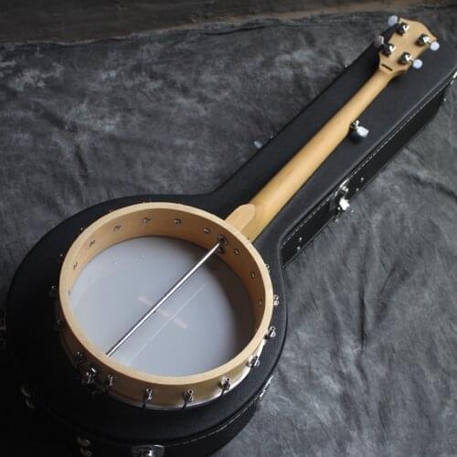 5 string banjo guitar, olpen style maple wood body, good quality, hard case available