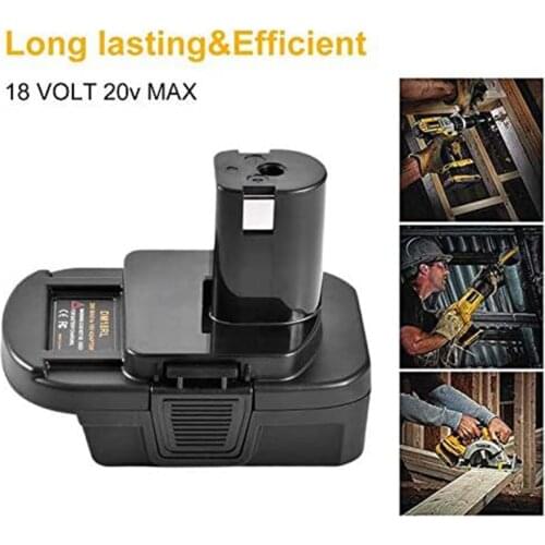 20V Battery Adapter DCA1820 for Dewalt 18V Tools Convert Dewalt 20V Lithium Battery for Dewalt 18V Battery DC9096 DE9098 DE9096