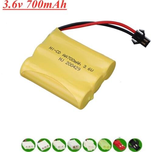 3.6V 700mah NiCD Battery AA 3.6V Battery Pack For RC Toy Car GUN TANK Trucks Trains Boats RC Toys Model Battery