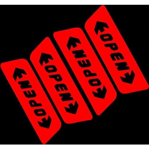 Car Door Open Warning Safety Car Sticker For Opel Mokka Corsa Astra G J H insignia Vectra Zafira Monza Combo Meriva