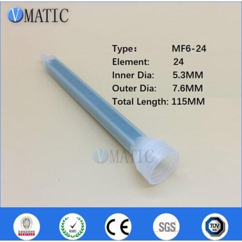 Free Shipping 5Pcs Resin Static Mixer MF06-24 Mixing Nozzles Screw Mouth Silicone Plastic Mixing Tube Nozzle