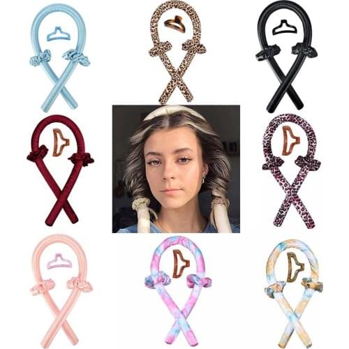 Heatless Hair Curlers For Long Hair To Sleep In Overnight,No Heat Silk Curls Headband, Soft Foam Ribbon Curling Hair Rollers