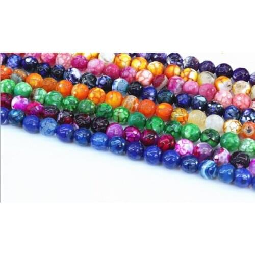 Natural Stone section Leopard Skin Agates Smooth Round Beads For Jewelry Making 15" Strand 9color choose DIY Necklace Bracelet