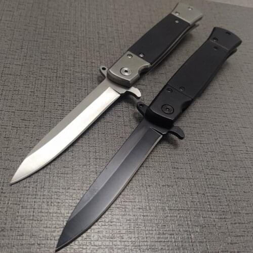 8.6'' Damascus 5CR15MOV Blade Quick Open Knives Portable Tactical Folding Knife Camping Survival Pocket Knives Outdoor Tool EDC