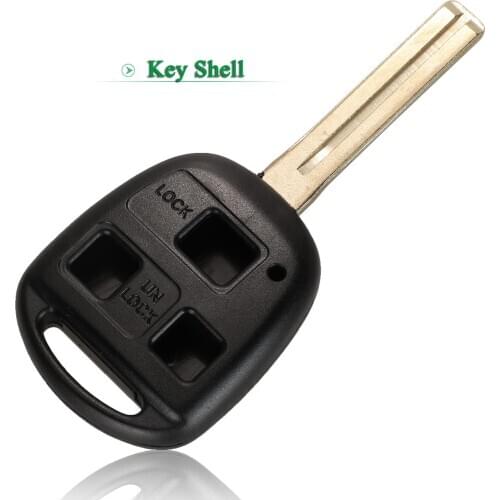 Bilchave 3 Buttons Remote Car Key Shell Case For Toyota Yaris Prado Tarago Camry Corolla With TOY43 Blade