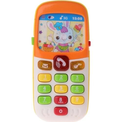 Baby Toy Mobile Phone Kid Electronic Musical Cartoon Smartphone Educational Gift Y4QA