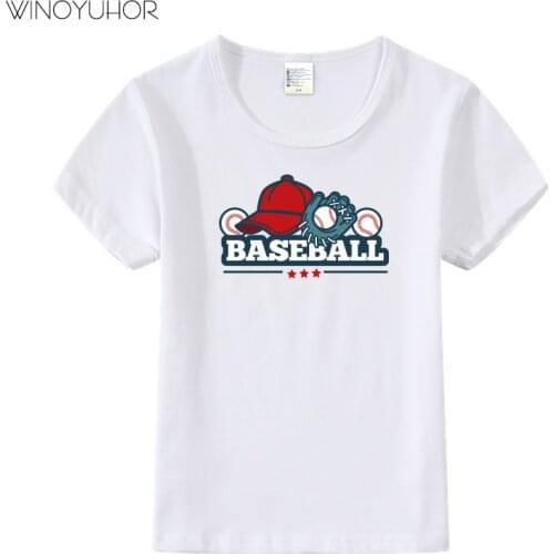 Baseball Player T Shirts Kids Boys Summer Short Sleeve T-Shirt Children Club Clothing Baby Girls Sporting Tee Tops