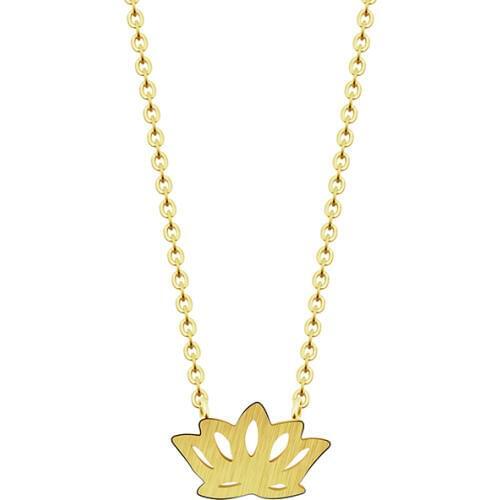 GORGEOUS TALE Fashion Necklace For Women 2020 Stainless Steel Bijoux Rose Gold Color Lotus Flower Pendant Choker Necklace BFF