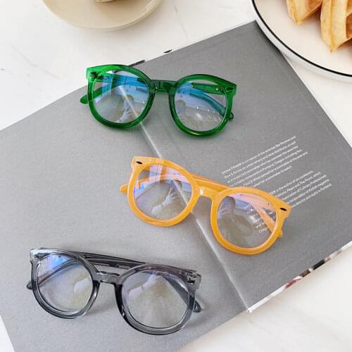 New Glasses Frame Round Computer Eyeglasses Arrow Rivet Eye glasses Frames For Men Women Candy Color Optical Glasses Frame