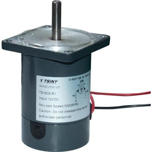 DC Permanenr Magnet Motor 12V 24V Diameter 60mm Positive & Negative Adjustment Pure Copper Coil Utra Mute Electric Brush Motor