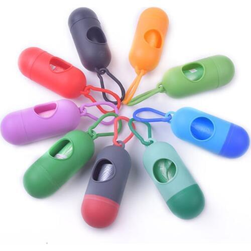 Practical 10 color Pet Dog Poop Bag Dispenser Waste Garbage Holder Dispensers + Poop Bags Set Pets Dogs Trash Cleaning Supplies